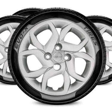 Imagem de Jogo Calota 4x100 Aro 14 Design Mobi Compatíve Fiat