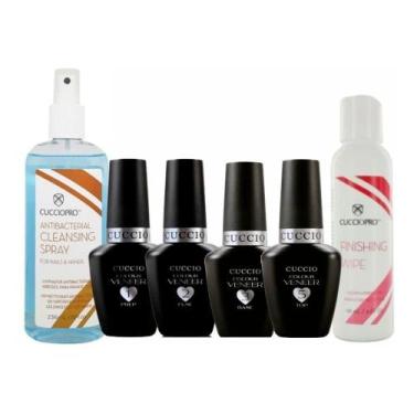 Imagem de Kit Blindagem Cuccio Prep + fuse + base + top Coat + Cleansing + finis