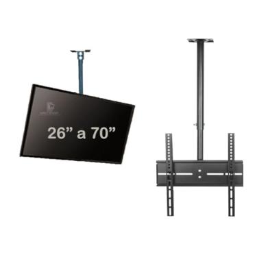 Imagem de Suporte De Teto Para Tv 26'' a 70'' Polegadas Giro 360? Inclin?vel Lcd Led Qled Oled