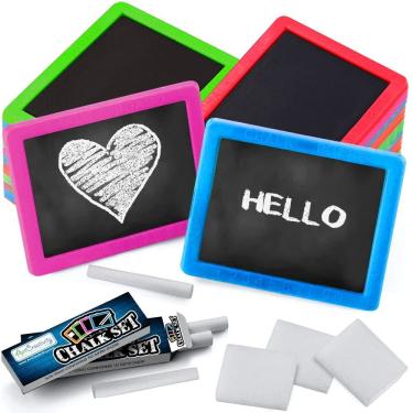Imagem de Conjunto de lousa ArtCreativity Neon para crianças com 24 kits e acessórios