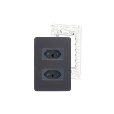 Imagem de Conjunto 4x2 Tomada Dupla 20A Grafite Orion Schneider