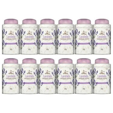Imagem de Kit 12 Talco Perfumado Alma De Flores Lavanda 100G - Memphis