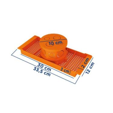 Imagem de Caixa para laje com suporte lajota 300mm FMS-16460 - Amanco, Laranja