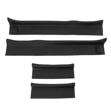 Imagem de Akozon Door Sill Guards Kit de Protetor de Borracha Preta para JL JT 2018-2024 - Guardas de Entrada Traseira de 4 Portas Traseiros para Obter um Estilo e Proteção Aprimorados
