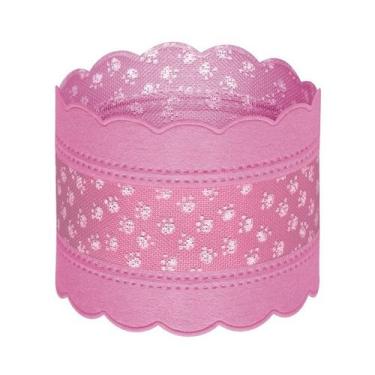 Imagem de 10m Fita Aramada Patinhas Coelhinhos PET Páscoa 4cm x 10m - Fitas e Fe