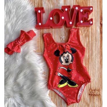 Imagem de Body Maio Suplex Infantil Temático Minnie Vermelha - Joaninha Baby, 06