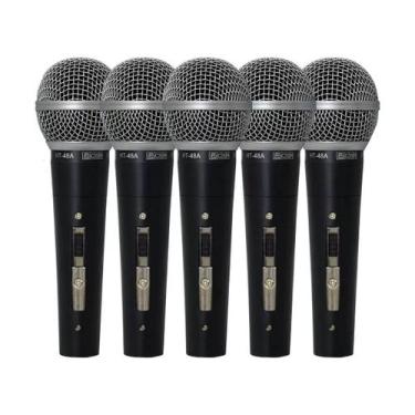 Imagem de Kit de 5 Microfones de Mão Dinâmico HT48A-5 - CSR