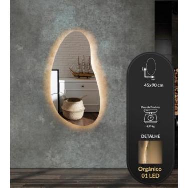 Imagem de Espelho Decorativo Orgânico 01 Com Led - Liz Decor