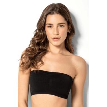 Imagem de Top Faixa Com Bojo Removível Adulto Trifil( c03886), Preto, EG