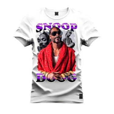 Imagem de Camiseta Estampada Premium Algodão Snop Dogg Roupão - NoBrand, Branco,