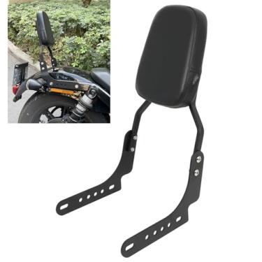 Imagem de Almofada para encosto traseiro Passenger Sissy Bar compatível com Harley Davidson Nightster RH975 Special RH975S 2022 2023 2024 2025, preta