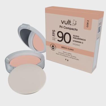 Imagem de Pó compacto vult fps 90 cor 2 médio claro 6G