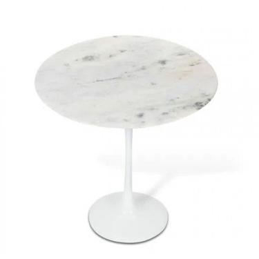 Imagem de Mesa Lateral Tulipa Saarinen Redonda 51 Cm Mármore