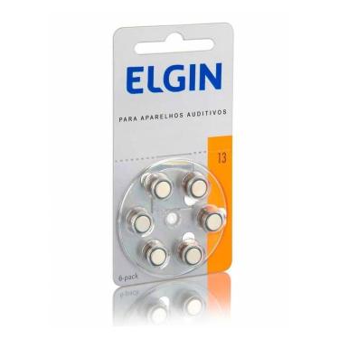 Imagem de Bateria Para Aparelho Auditivo 13 Pr48 Elgin - 6 Un - Pç - 6