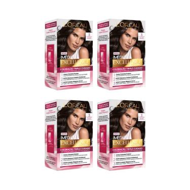 Imagem de Coloraçao Imedia 3 Castanho Escuro - Kit Com 4Un