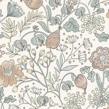 Imagem de Papel de parede HeloHo Pink Floral Peel and Stick 16,1 cm x 7,87 m