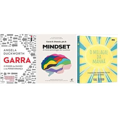 Imagem de Kit 3 Livros Garra + Mindset + O Milagre Da Manha