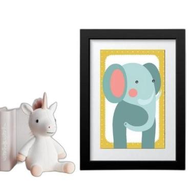 Imagem de Quadro Infantil Safari Elefantinho- 60X48Cm - Quadros On-Line