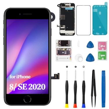 Imagem de Substituição de tela para iPhone 8 SE 2020 com botão Home Fone de ouvido alto-falante câmera frontal 3D Touch Display LCD Incell digitalizador conjunto completo kit de ferramentas de reparo A1863
