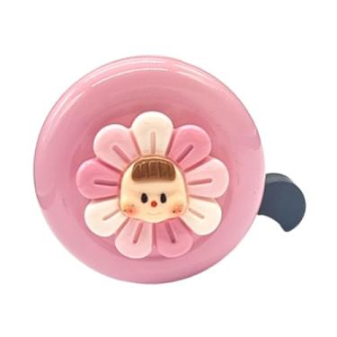 Imagem de menolana Guia para bicicleta infantil Bellow Bike Alarme Alarme Cute Padrão de alumínio Bell Bike Sino para guidão para scooters, Rosa