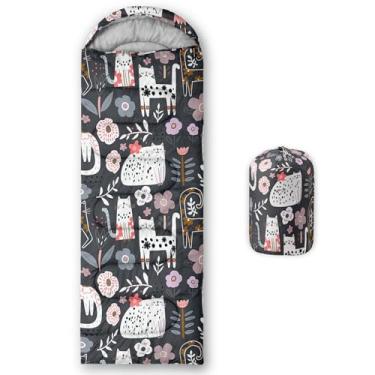 Imagem de Tuzaovy Saco de dormir aconchegante para meninas adolescentes de 3 a 6 anos, saco de dormir adulto animal acampamento para crianças 10-12 meninos