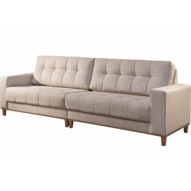 Imagem de Sofá Rondomóveis Prince R812 Bipartido 4 lugares assento em espuma D33 largura de 2,58 metros Areia Trento