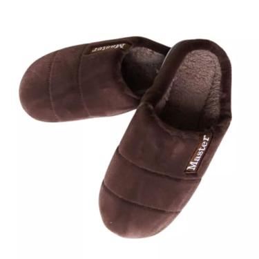 Imagem de Pantufa Masculina Confortável Chinelo Inverno Forrado Mascolino Sapatilha Antiderrapante Super Quentinha Adulto Unissex Quarto Forrada Macia Peluciada Frio Feminina Tradicional Pelúcia (MARROM, BR, Adulto, Numérico, 36)