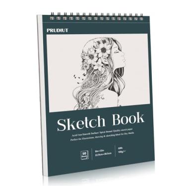 Imagem de Prudiut - Caderno de Desenho, 50 Folhas, 22 x 30 cm, Papel de Arte, Sem Ácido, para Desenho, Pintura, Esboço