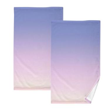 Imagem de Blushing Sky Glow-56 toalhas de banho de algodão 2 peças, toalhas de mão pequenas, toalhas de banho absorventes, toalhas de banho de secagem rápida, toalhas decorativas para banheiro, cozinha