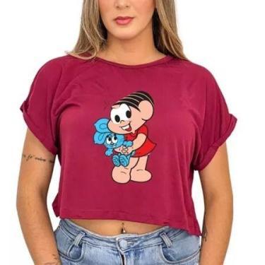 Imagem de Blusa feminina cropped estampa Monica turma da monica camiseta t-shirt