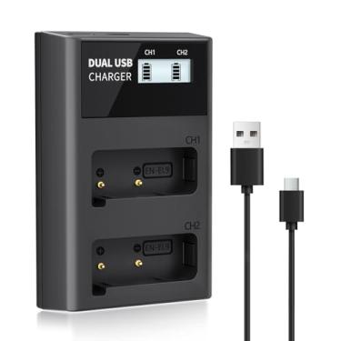 Imagem de LP Carregador de bateria EN-EL9 EN EL9a, visor LCD e carregador de slot duplo USB-C compatível com bateria Nikon EN-EL9 EN EL9a, para câmeras digitais SLR Nikon D40, D40X, D60, D3000, D5000