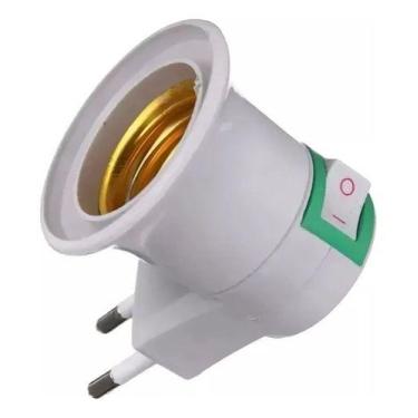 Imagem de Soquete E27 Interruptor Lampada Receptáculo Tomada Adaptador - BESTFER