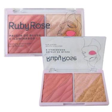 Imagem de Paleta de Blush e Iluminador Ruby Rose Fancy 11,4g