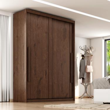 Imagem de Guarda Roupa Solteiro 2 Portas de Correr em MDF Splendido Zanzini - Jacaranda