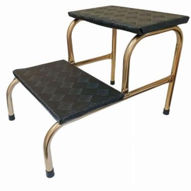 Imagem de Escada Escadinha 2 Degraus para Maca TOTAL INOX Dourada - Medcombo, Es