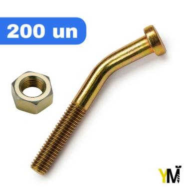 Imagem de Parafuso Elíptico Para Abraçadeira De Andaime Kit 200un - YM PARAFUSOS