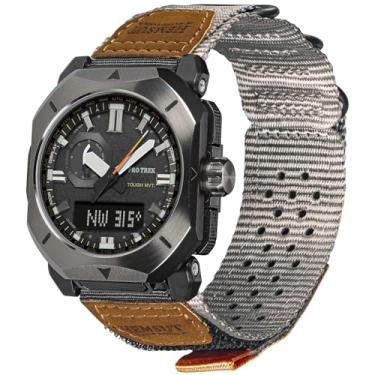 Imagem de Pulseira de nylon resistente de 23 mm compatível com Casio PRW-6800/6900Y/3400Y, PRW-60Y/61Y/50Y/51/70Y/30/35/73X, PRT-B50/B70, pulseira de substituição estilo militar para Luminox 3050/3060/3080