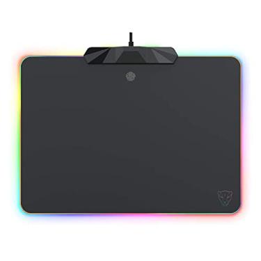 Imagem de Mouse pad para jogos RGB MOTOSPEED – efeitos de iluminação LED, com fio, tapete para mouse gamer de superfície dura para laptop computador PC jogos (13,8 x 9,8 polegadas) [nova versão 2019]