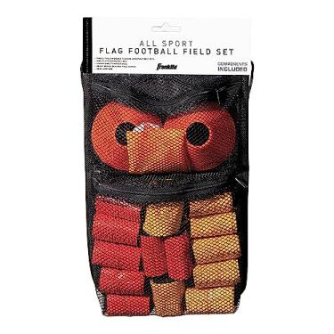 Imagem de Franklin Sports 14-Man, 7v7 Flag Football Premier Set com bandeiras, cones e bolsa de transporte