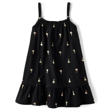 Imagem de The Children's Place Vestidos casuais sem mangas para bebês meninas e crianças pequenas, Preto, 6-9 Meses