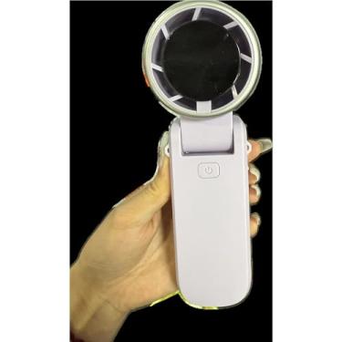Imagem de Ventilador turbo portátil portátil, ventilador de mão pessoal Stepless 100 Gear Wind recarregável, ventilador portátil de alta velocidade de 5000 mAh com tecnologia Air Turbo, ventiladores de bolso 3