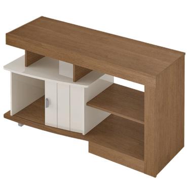 Imagem de Rack Bancada Para Tv 50 Pol 1P 122 cm Cinamomo Off White ARLY