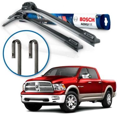 Imagem de Par Palheta Limpador Parabrisa Dianteiro Aerofit Bosch Ram 2005 06 07 