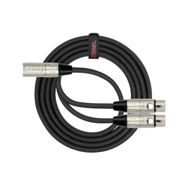 Imagem de Cabo Kirlin Y-301-06 – 1,8 m – Cabo XLR macho para XLR fêmea duplo em Y