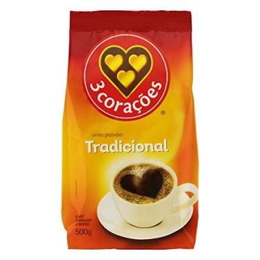 Imagem de 3 Corações Café Torrado E Moído Tradicional Pacote 500G