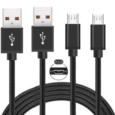 Imagem de PS4 Controller Charger Charging Cable 2 PACK 10FT Nylon Braided Micro USB Cord Compatible with Xbox One X/S/One Elite Controller PlayStation 4 Pro/ PS4 Slim/ PS4 Dualshock 4 Controller for Kindle