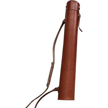 Imagem de Tubo De Documento De Couro Rolo De Arte Blueprint Tube, Bolsa De Armazenamento & Caixas De Transporte Para Blueprints, Impressões, Pôsteres, Alvos, Obras De Arte E Desenhos, 60cm