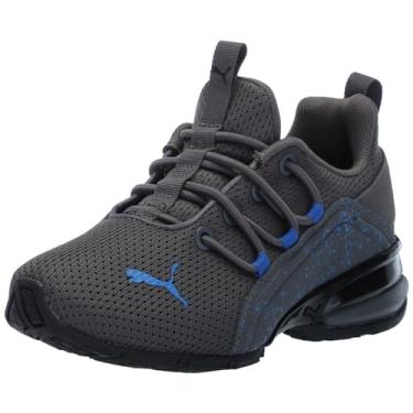 Imagem de PUMA Tênis de corrida unissex infantil Axelion, Castlerock-puma preto azul victoria, 11 Little Kid