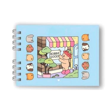 Imagem de Livro de Colorir Capa Dura Espiral 50 Folhas com Acetato (Capa Azul)