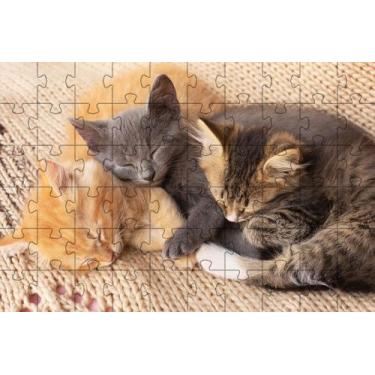 Imagem de Quebra-Cabeça Educativo 500 peças Gatinhos que Encantam e Ensinam - Co